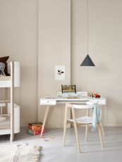 Wood desk 66 cm & armchair
